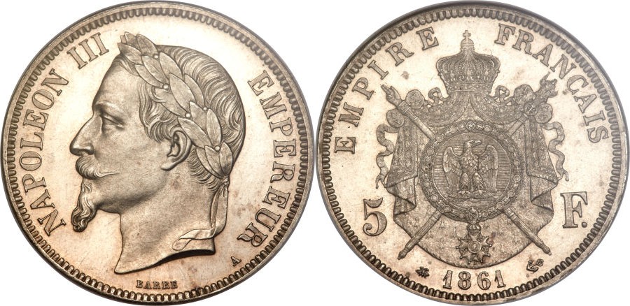 ナポレオン3世の5フラン銀貨について | コインワールド